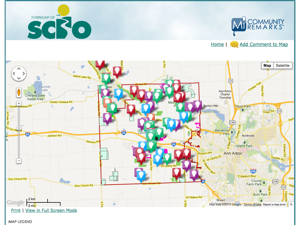 Citizens Put Comment on a Map
